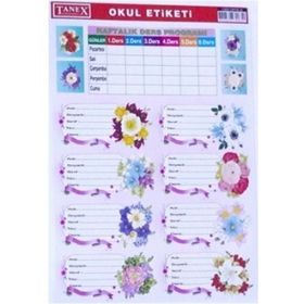 Tanex 6033 3'lü Okul Etiketi