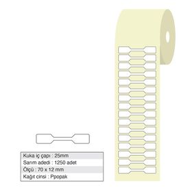 Tanex 70x12 mm 1250'li Kuyumcu Etiketi