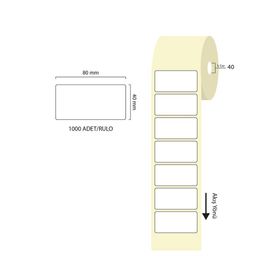 Tanex 80x40x40 mm Eco 1000'li Termal Etiket