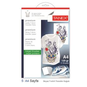 Tanex A4 Açık Renkler 5 Sayfa T-Shirt Transfer Baskı Kağıdı