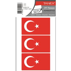 Tanex BYRK-101 80x48 mm 6'lı Paket Türk Bayrağı