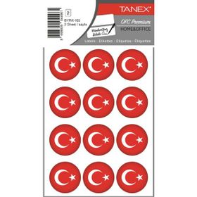 Tanex BYRK-105 32x32 mm 2'lü Paket Türk Bayrağı
