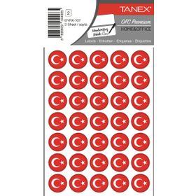Tanex BYRK-107 19x19 mm 70'li Paket Türk Bayrağı