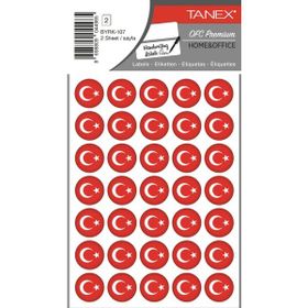 Tanex BYRK-107 19x19 mm 70'li Paket Türk Bayrağı