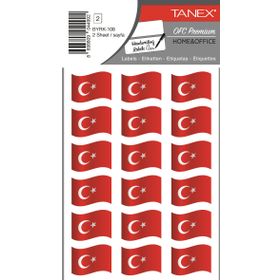 Tanex BYRK-108 28x12 mm 36'lı Paket Türk Bayrağı