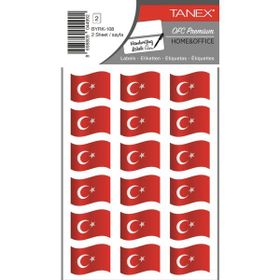 Tanex BYRK-108 28x12 mm 36'lı Paket Türk Bayrağı