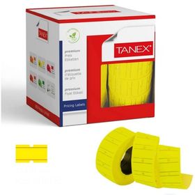 Tanex Çizgili 12X21 mm Floresan Sarı Fiyat Etiketi