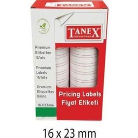 Tanex Çizgili Beyaz Fiyat Etiketi