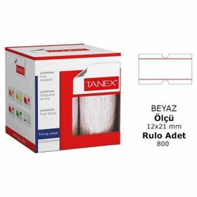 Tanex Motex Çizgili Beyaz 800 Adet Etiket