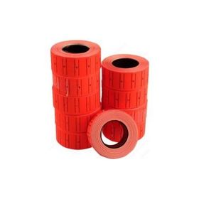 Tanex Motex Çizgili Flo Kırmızı 12x21 800 Adet Etiket