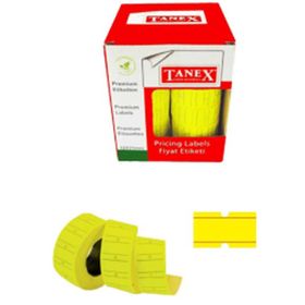 Tanex Motex Çizgili Flo Sarı 800 Adet Etiket