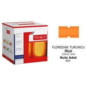Tanex Motex Çizgili Turuncu 12x21mm 24 Adet Fiyat Etiketi