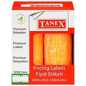 Tanex Motex Çizgili Turuncu 12x21mm 24 Adet Fiyat Etiketi