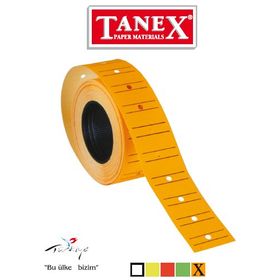 Tanex Motex Çizgili Turuncu 12x21mm 24 Adet Fiyat Etiketi