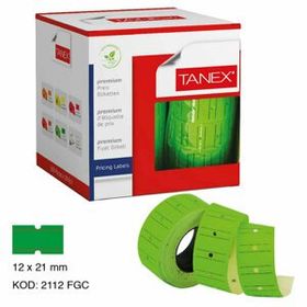 Tanex Motex Çizgili Yeşil 12x21 mm 24'lü Paket Fiyat Etiketi
