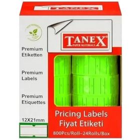 Tanex Motex Etiket Florasan Yeşil 12x21 800'lü
