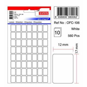 Tanex OFC-106 12x17 mm Beyaz 560 Pcs Etiket