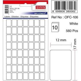 Tanex OFC-106 Flo Kırmızı 50 Adet 10'lu Poşet Ofis Etiketi