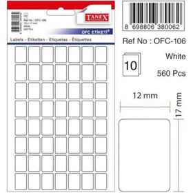 Tanex OFC-106 Flo Kırmızı 50 Adet 10'lu Poşet Ofis Etiketi