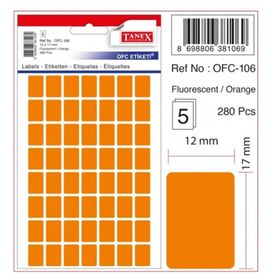 Tanex OFC-106 Florasan Turuncu Ofis Etiketi