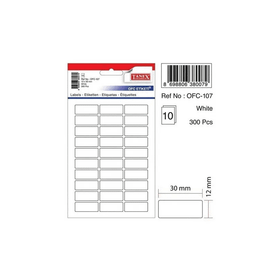 Tanex OFC-107 12x30 Mm Beyaz Poşetli Ofis Etiketi