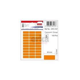 Tanex OFC-107 Flo Turuncu 50 Adet 10'lu Poşet Ofis Etiketi