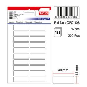 Tanex OFC-108 Beyaz Ofis Etiketi