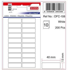 Tanex OFC-108 Beyaz Ofis Etiketi