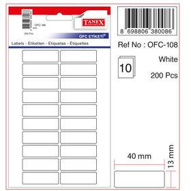 Tanex OFC-108 Beyaz Ofis Etiketi