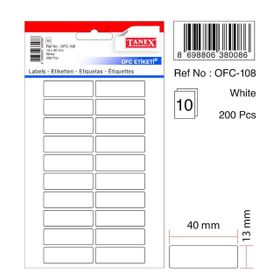 Tanex OFC-108 Turuncu 100 Adet Ofis Etiketi