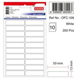 Tanex OFC-109 Beyaz 200 Adet Ofis Etiketi