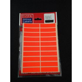 Tanex OFC-109 Flo Kırmızı 100 Adet Ofis Etiketi