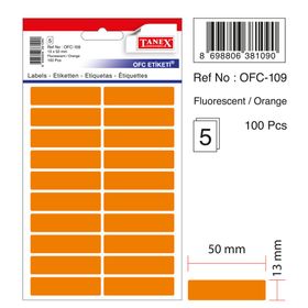 Tanex OFC-109 Flo Turuncu Ofis Etiketi
