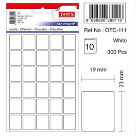 Tanex OFC-111 Beyaz 300 Adet Ofis Etiketi