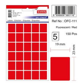 Tanex OFC-111 Kırmızı 150 Adet Ofis Etiketi