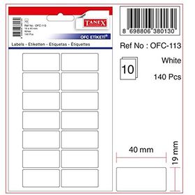 Tanex OFC-113 Beyaz Ofis Etiketi