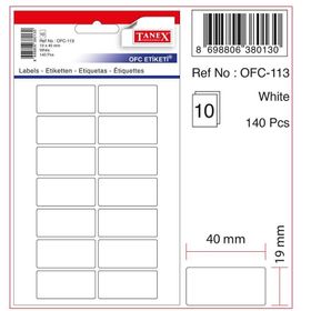 Tanex OFC-113 Beyaz Ofis Etiketi