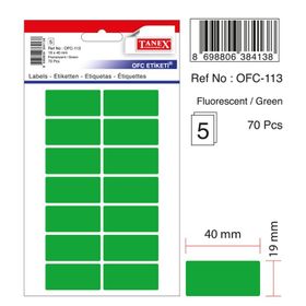 Tanex OFC-113 Flo Yeşil 70 Adet Ofis Etiketi