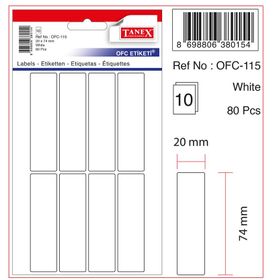 Tanex OFC-115 Beyaz Ofis Etiketi