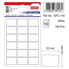 Tanex OFC-116 Beyaz Ofis Etiketi