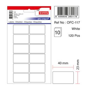 Tanex OFC-117 Beyaz Ofis Etiketi