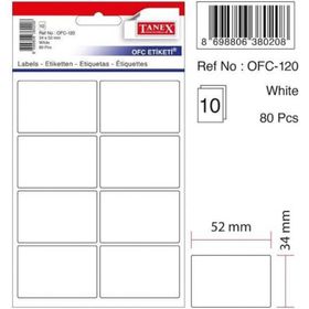 Tanex OFC-120 Beyaz 80 Adet Ofis Etiketi