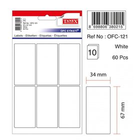 Tanex OFC-121 Beyaz Ofis Etiketi
