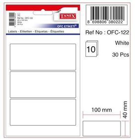 Tanex OFC-122 10'lu Beyaz Ofis Etiketi