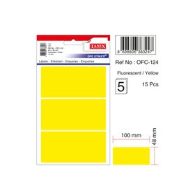 Tanex OFC-124 Flo Sarı Ofis Etiketi