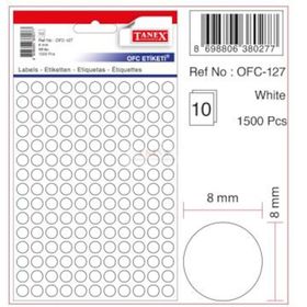 Tanex OFC-127 Beyaz 10 Adet Ofis Etiketi