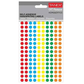 Tanex OFC-127 Mıx Color 8 mm 750 Adet Ofis Etiketi