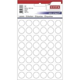 Tanex OFC-130 Beyaz 16 mm 240 Adet Ofis Etiketi