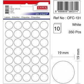 Tanex OFC-131 10 Adet Beyaz Ofis Etiketi