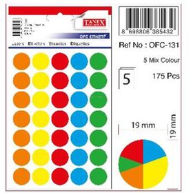 Tanex Ofc-131 5 Adet Mıx Color Ofis Etiketi